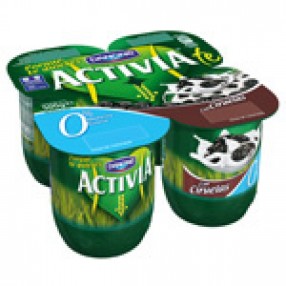 DANONE ACTIVIA 0% yogur con ciruela pack 4